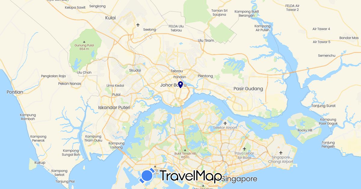 TravelMap itinerary: driving in Malaysia (Asia)